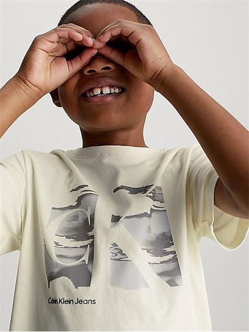 SERENITY MONOGRAM SS T-SHIRT CALVIN KLEIN JEANS | IB0IB02026T/YAN